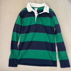 Crewcuts Green and Navy Kids Rugby Polo